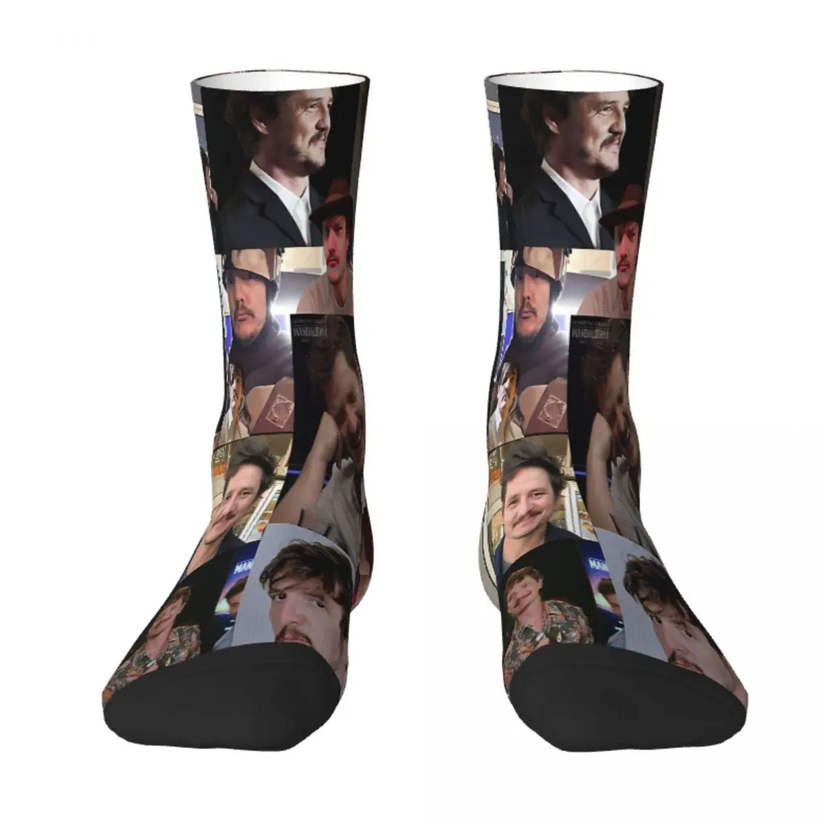 

Collage Pics Pedro Pascal Meme Sock Socks Men Women Polyester Stockings Customizable Funny