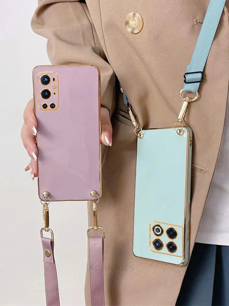

Кросс-боди ремешок покрытие чехол для Oneplus 9 10 11 Pro Ace 2 V 2 v 9r 8t 9 R 10r 10T шнур силиконовая задняя крышка One Plus 9pro 10pro