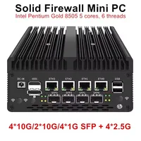 New 12th Gen Solid Firewall Appliance Intel Pentium Gold 8505 10G/1G SFP 4*2.5G RJ45 LAN 2*DDR5 NVMe Mini PC Proxmox ESXi Server 1