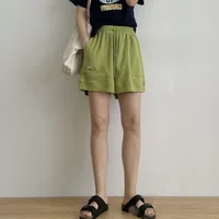 Nouveau short décontracté polyvalent pour femme, coupe ample et large, avec cordon de serrage, taille ajustée, idéal pour la maison et le sport 5
