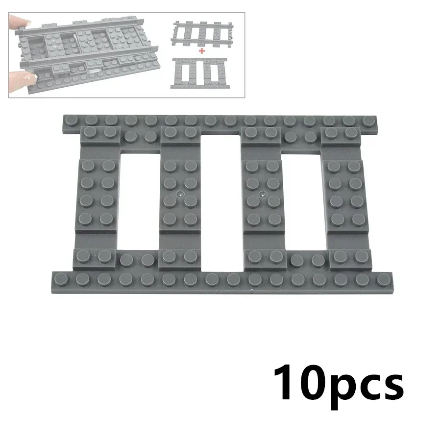 City Train Rail Tracks and Railway Building Block Set - Creative DIY Brick Toys