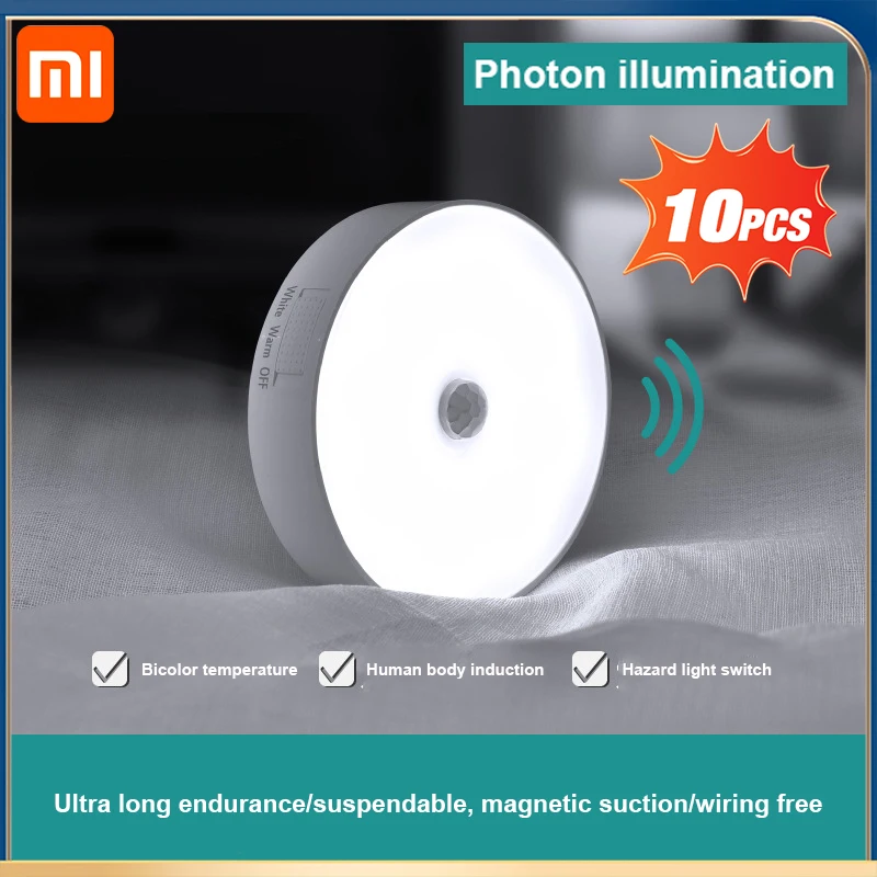 XIAOMI Motion Sensor Light LED Nightlights USB Chargeable Night Light