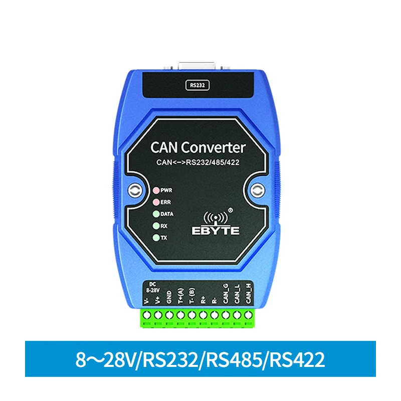 

Конвертер CAN-серийный протокол Can-RS485/RS232/RS422 ECAN-401S DC 8V ~ 28V Встроенный Watchdog широкий диапазон скорости передачи бод