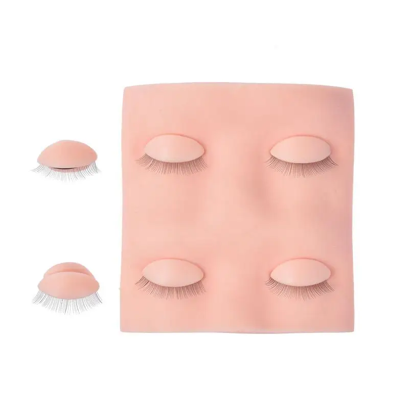 

Lash Practice Eyelids Practice Head Silicone Soft Touch Eyelash Extension Mannequin With 3 Pairs Replaceable Eyelids For Lash