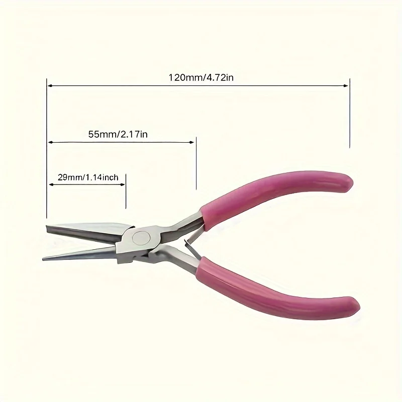 5인치 원형 오목형 펜치, 보석 제작, 비딩 및 DIY 수공예 프로젝트용 미니 정밀 와이어 루핑 도구