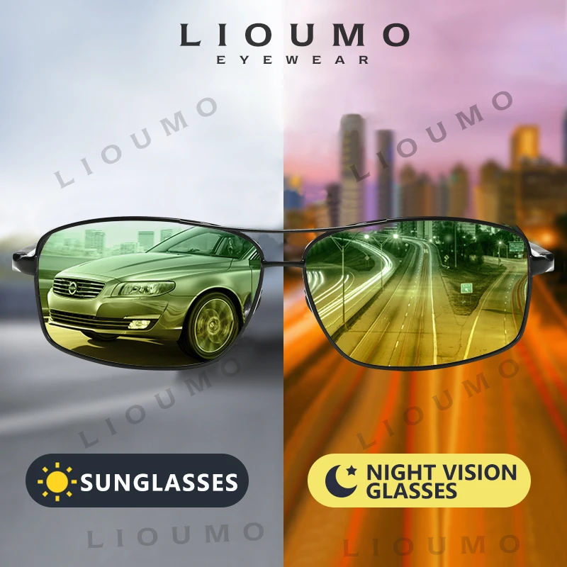 

LIOUMO 2023 Classic Day Night Vison Glasses For Driving Photochromic Polarized Sunglasses Men Women Chameleon Eyewear Anti-Glare