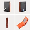 New Airtag Wallet Luxury Genuine Leather ID Credit Card Holder RFID Blocking Slim Anti-lost Business Men Folding Purse 5