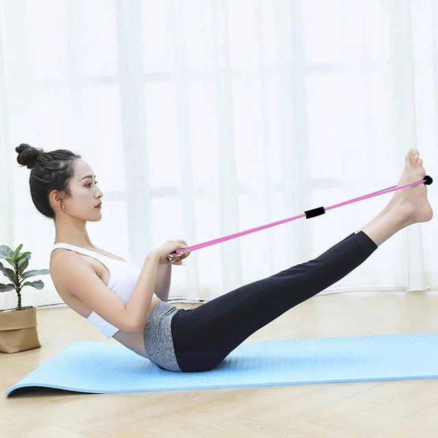 Banda elástica de goma de látex para Yoga, expansor de pecho para Fitness,  Pilates, gimnasio en casa, 8 formas - AliExpress