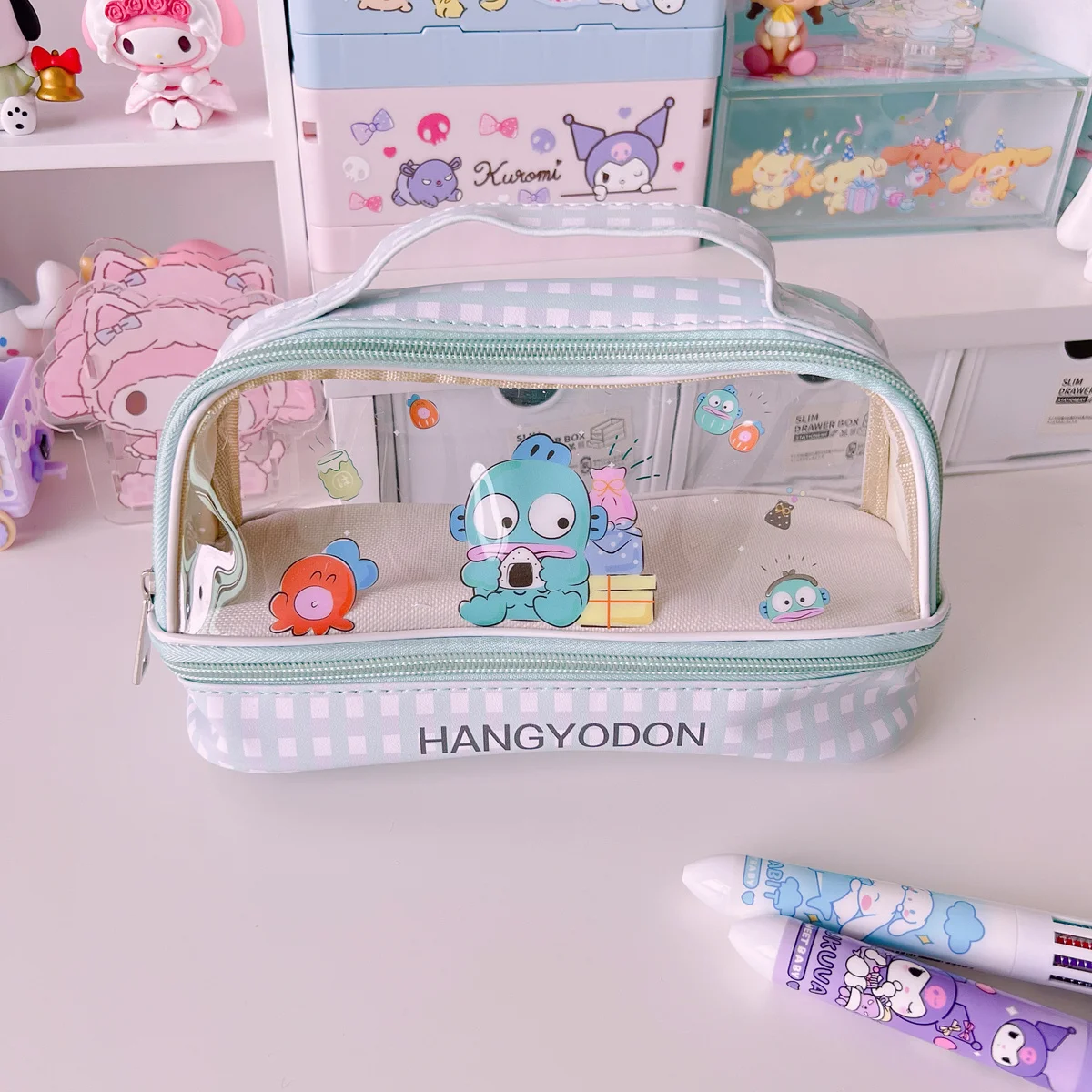 산리오 필통Sanrio Pencil Case Hello Kitty Kuromi Pencil Bag Cinnamoroll My  Melody Stationery Box Cartoon School Supplies Storage Bags - AliExpress