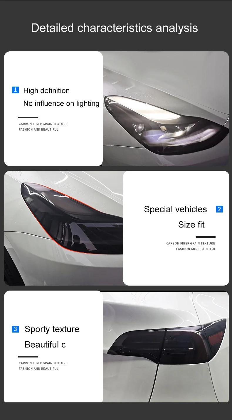 Рисунок 4 - Затемненная задняя фара для Tesla Model 3 Y S X PPF