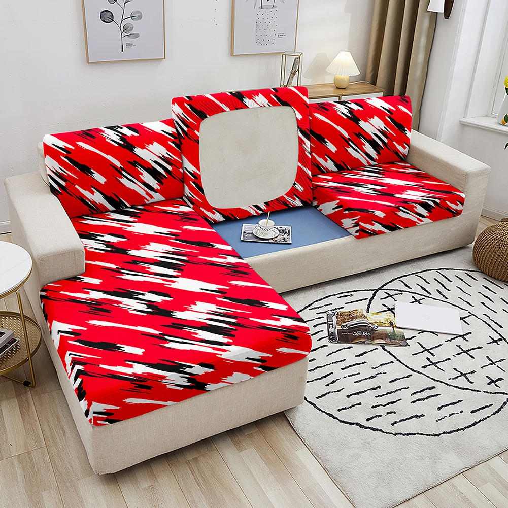 

Geometric Stripe Sofa Seat Cushion Cover Floral Printed Sofa Cushion Cover Stretch Sofa Covers Chair Seat Furniture Protector