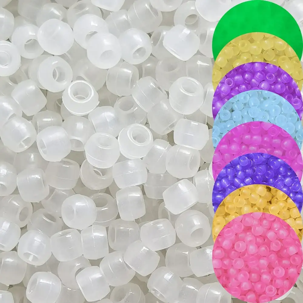 6*8mm UV Changing Reactive Acrylic Beads Mixed Color Glow In The Dark DIY  bracelet