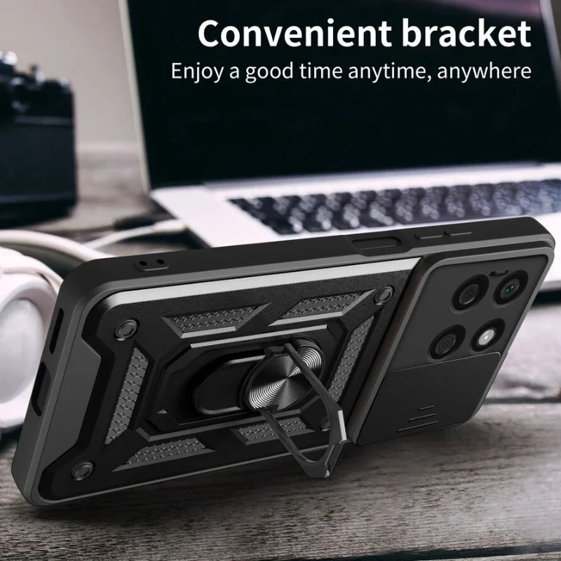 Durable Armor Case with Lens Protection & Magnetic Ring Holder