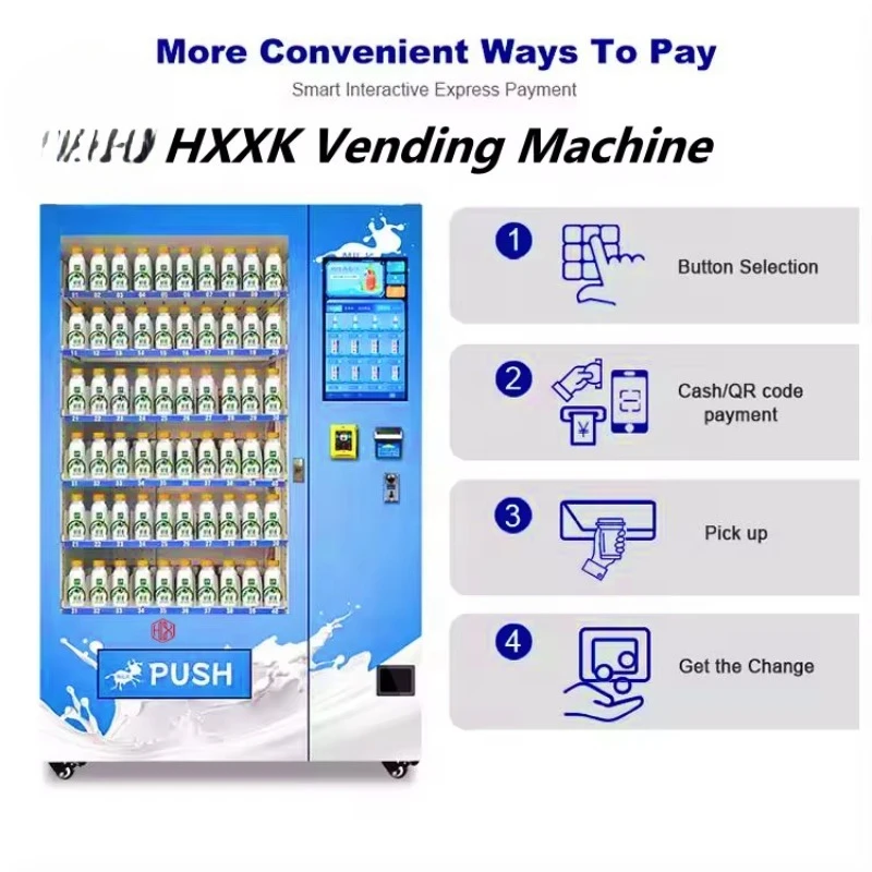 Customized Auto Snack & Water Vending Machine Factory Convenient Store Food Drinks Snacks Beverage Dispenser Beer Cold Drinks