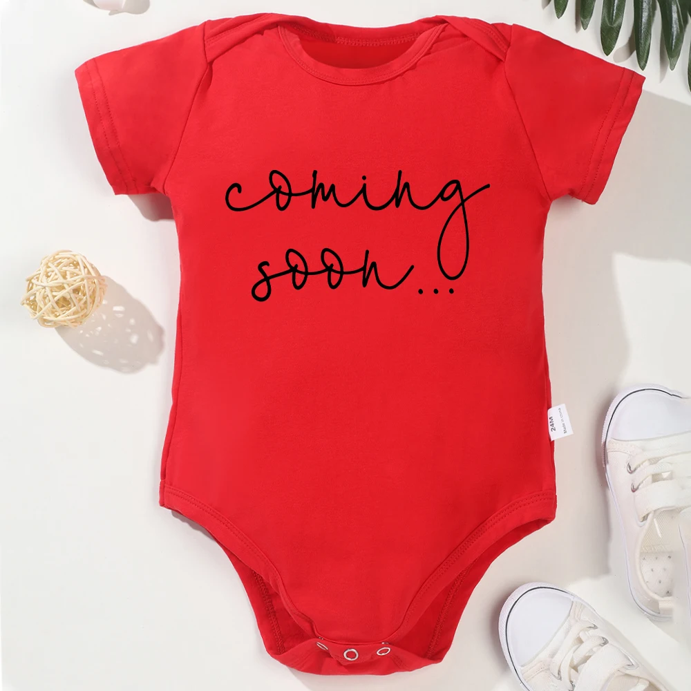 Coming Soon... Baby Girl Clothes Pregnancy Announcement Fine Gift Newborn Boy Bodysuit Cotton Popular High Quality Infant Onesie 2