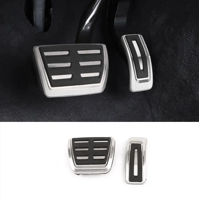 

For Porsche Macan 2018-2019 Stainless steel Car Pedal Brake Clutch Non Slip Accelerator Foot cover trim Car Accessories