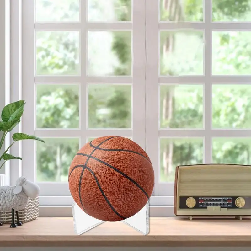 Acrylic Ball Stand Clear Sports Ball Display Rack Bowling Stand Football Soccer Anti-Slip Design For