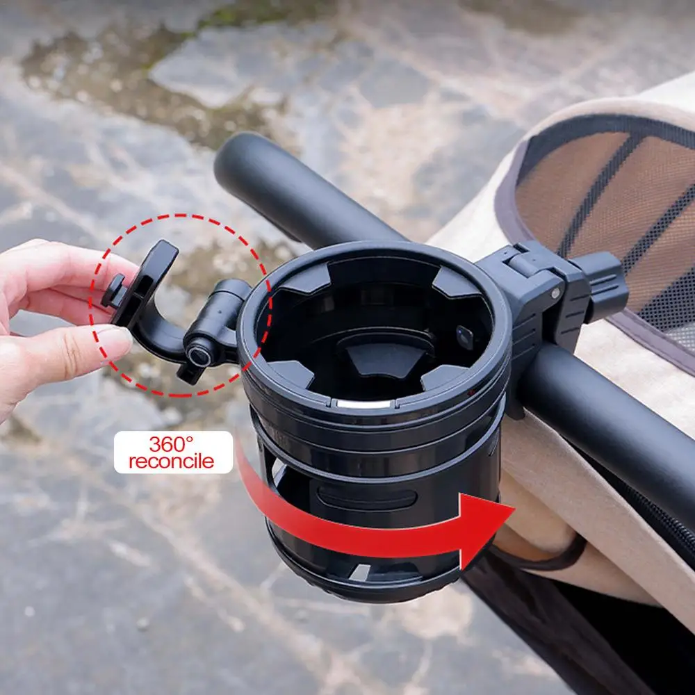 Stroller Water Bottle Holder Toddler Stroller Water Bottle Holder Clamp-On Multi-Functional Motorcycle Mount Organizer Quick