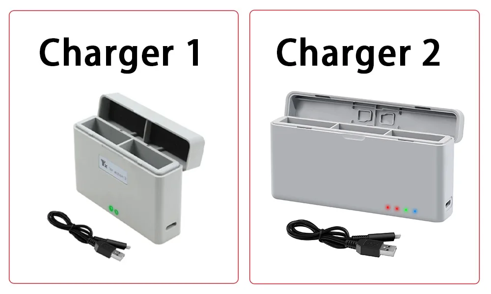 Description Picture 2 of itemfor DJI Action 5 Pro/4 Battery Charger Hub Battery LED Charger Camera Battery USB Chargung Hub Action Camera Charger Accessories