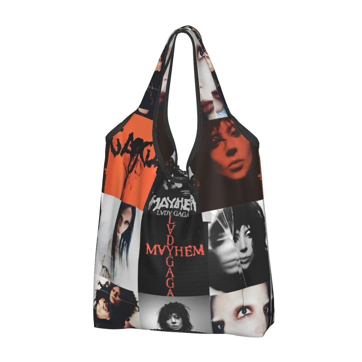 Lady Gaga Mayhem Album Shopping Bag Foldable Grocery Eco Bags Large Capacity Recycling Bags Washable Handbag