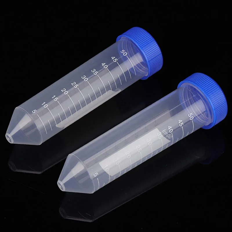 10pcs 50 Ml Plastic Screw Cap Sharp-bottom Centrifuge Tube with Scale Independent Centrifuge Tube Laboratory Accessories centrifuge tube