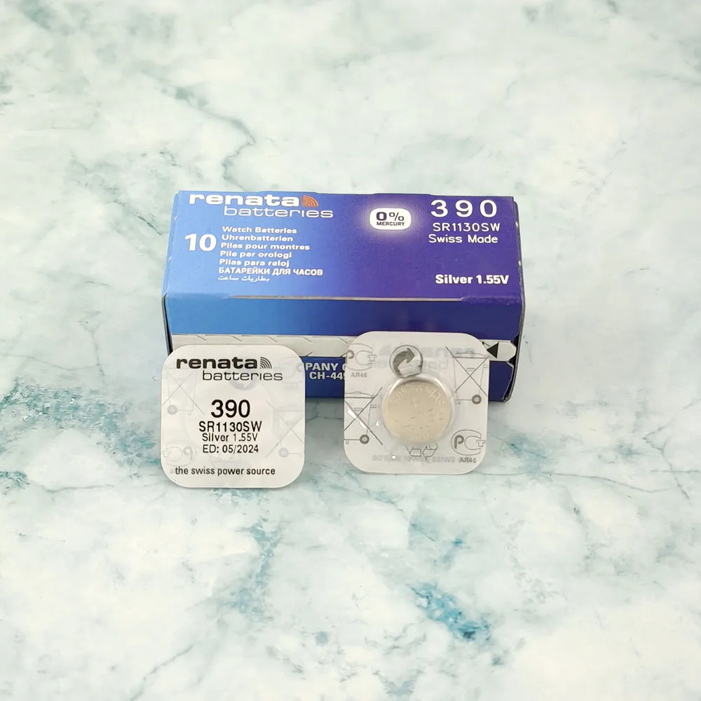 10x Renata Silver Oxide Watch Battery 390 Sr1130sw 1130 1.55v 100% ...
