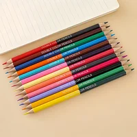 12 Dual-Color Pencils with 24 Colors on Both Ends, Suitable for School Supplies, Art Supplies, Professional Art Drawing Pencils, Dual-Color Lead, Multi-Purpose, Suitable for Coloring, Painting, Doodling, Drawing, Office Drawing, Etc., Office Supplies, School Supplies, Stationery Sets, Back-To-School Season 5