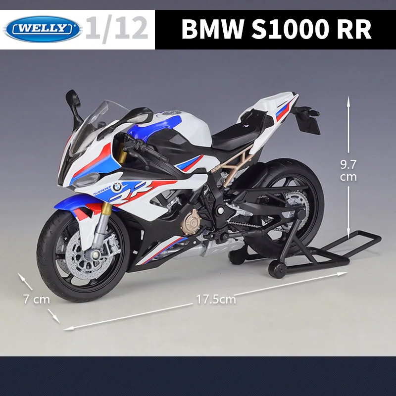 BMW S1000RR Brinquedo de motocicleta para crianças, RMZ City Diecast