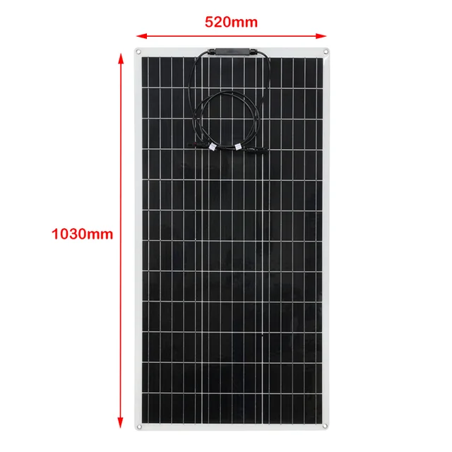18V 300W Flexible Solar Panel Sets Bendable Waterproof Monocrystalline Solar Cell Charge for 12V