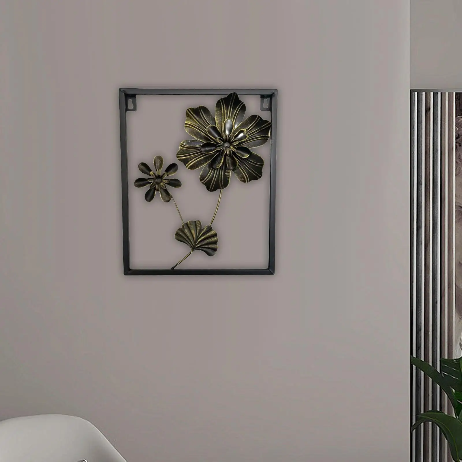 Flower Metal Wall Art Decor Hanging Office Living Room Floral Wall Sculpture