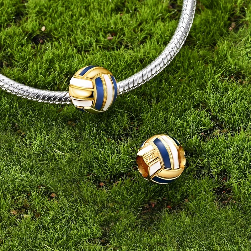  아이 러브 볼 스포츠 참 비즈 펜던트, 목걸이, 오리지널 팔찌, DIY, 축제, 여성 파티 선물용