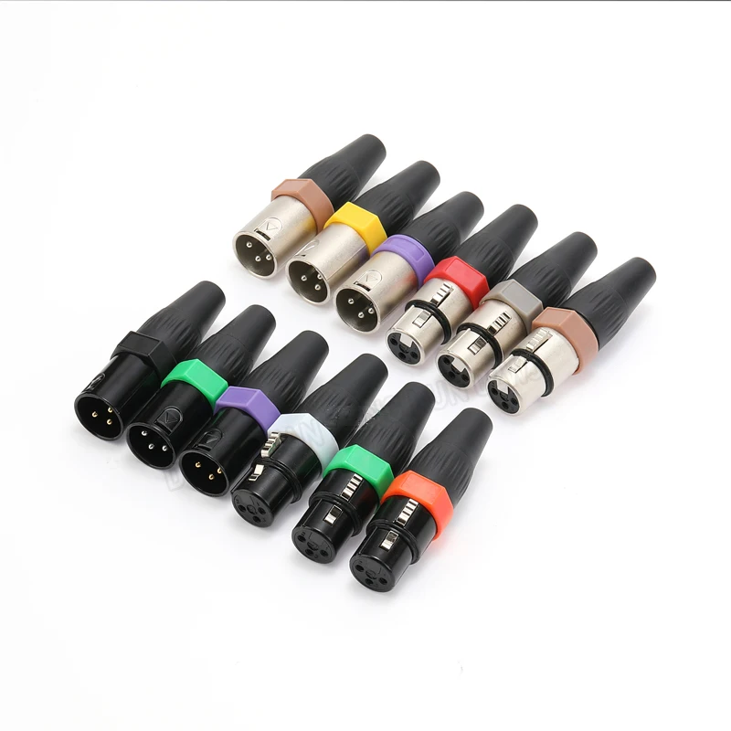 10-Color Anti-Roll Silicone Ring for XLR Plug YS136N/YS137N - Anti-Slip Marker for Mic Cable Management