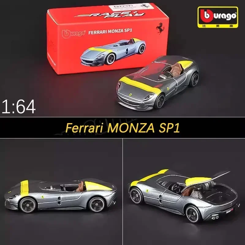Bburago 1:64 Genuine Ferrari Series Car MONZA SP1 ,LAFERRARI,488GTB, F12 Tdf,F40,F50,ENZO FERRARI,SF90 Alloy Cars Model Toy Gift 6