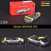 Bburago 1:64 Genuine Ferrari Series Car MONZA SP1 ,LAFERRARI,488GTB, F12 Tdf,F40,F50,ENZO FERRARI,SF90 Alloy Cars Model Toy Gift 6