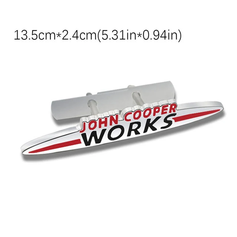 3d Metal Logo John Cooper Works Embelm Car Grill Badge Trunk Sticker For Mini R60 F56 R56 F54 F57 R70 JCW F60 F55 Accessories