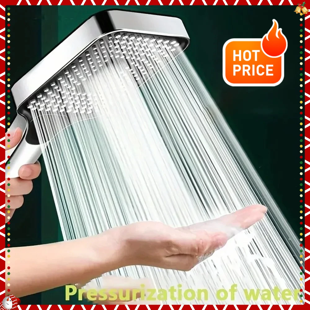 หัวฝักบัวปรับได้ 3 โหมด ฝักบัวแบบเรนชาวเวอร์ หัวฝักบัวไหลแรง แรงดันสูง ประหยัดน้ำ อุปกรณ์ห้องน้ำ 1