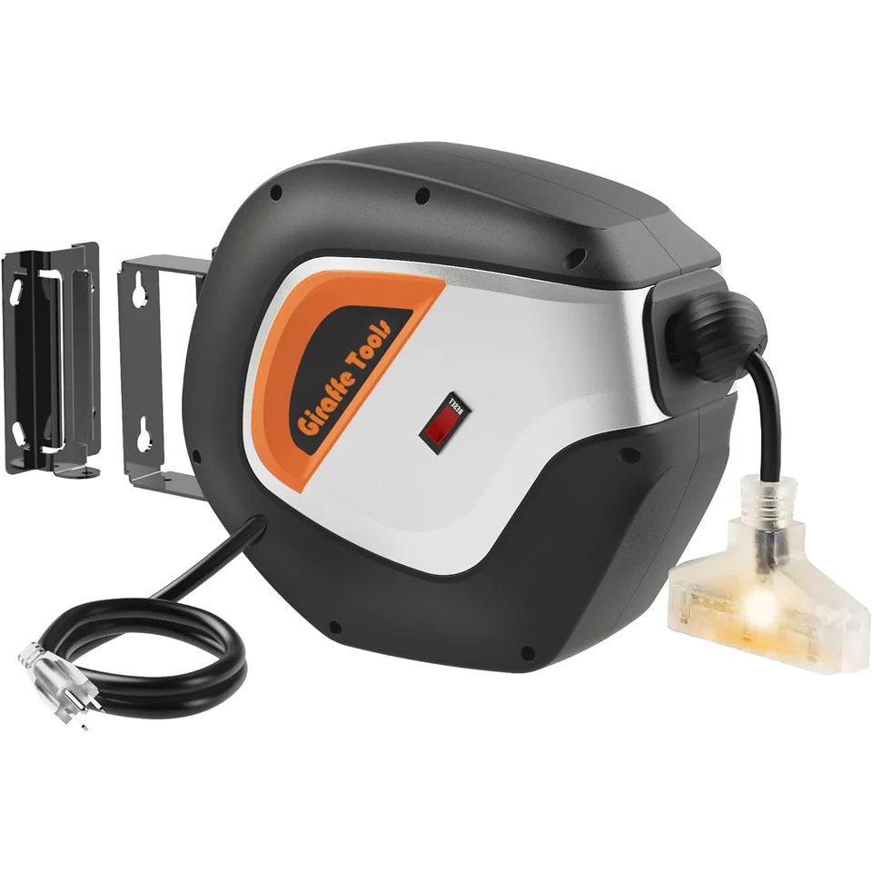Giraffe Tools 50ft Retractable Power Cord Reel