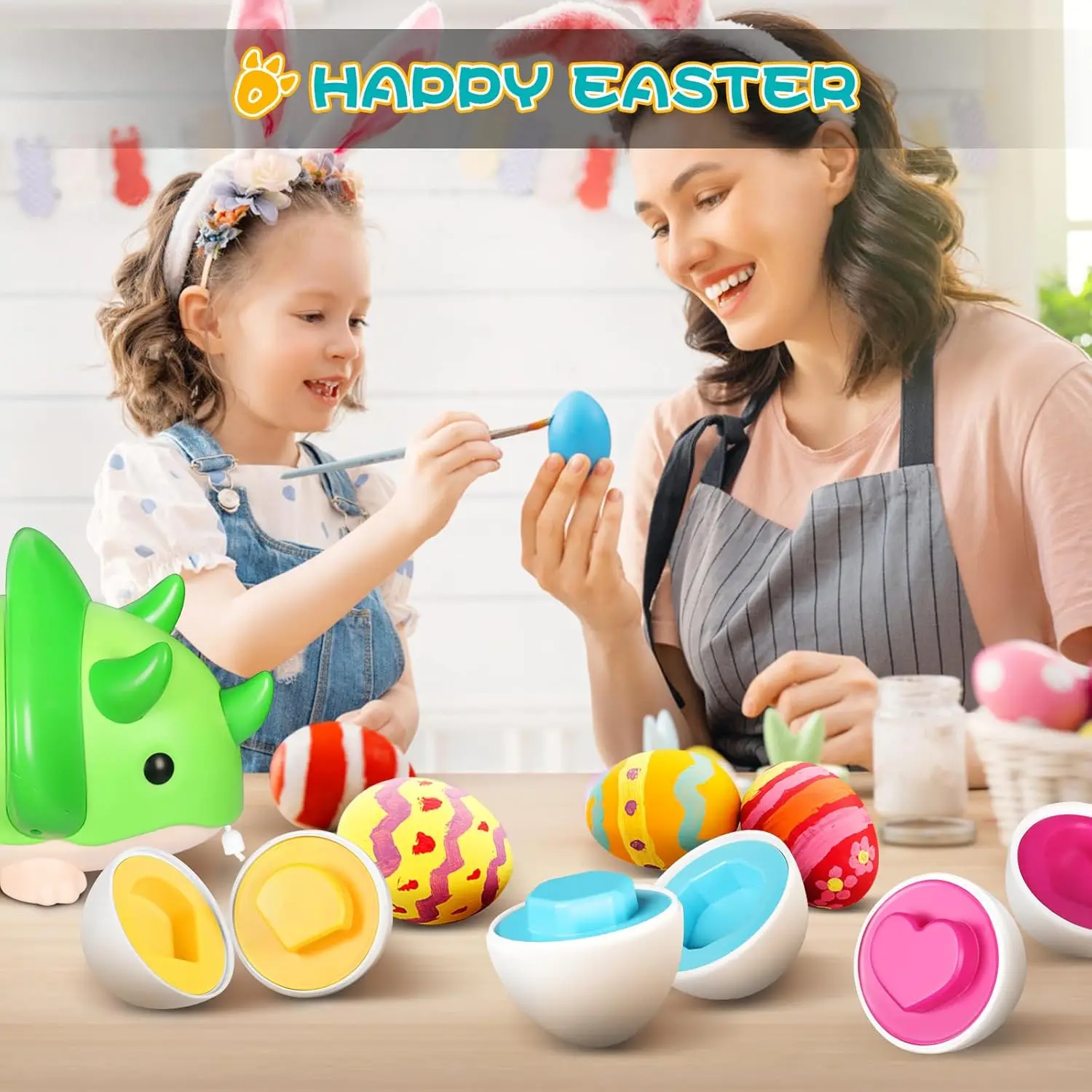 Montessori Educational Toys 2 Years Old Children Toy Eggs Toddler Sensory Puzzle Smart Eggs Colors Shapes Matching Sorter Game
