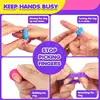 6pcs Sensory Rings Spiky Sensory Finger Rings Set for Kids Adult Silent Stress Reducer Fidgets Ring Antistress Fidget Toys Gifts 4