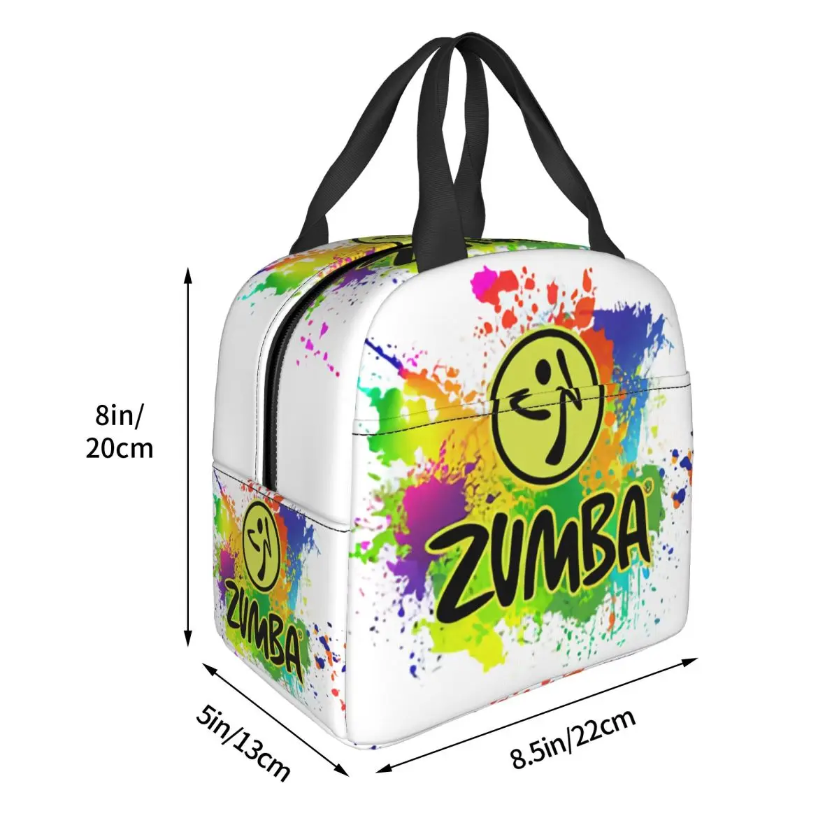 Custom Fitness Zumbas Insulated Lunch Bag for Women Resuable Dance Cooler Thermal Bento Box Office Picnic Travel 4