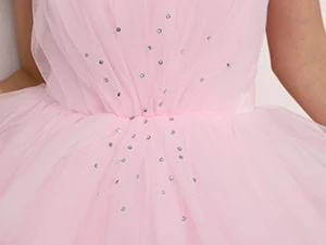 Tube Tops Mesh Rüschen Ballkleider