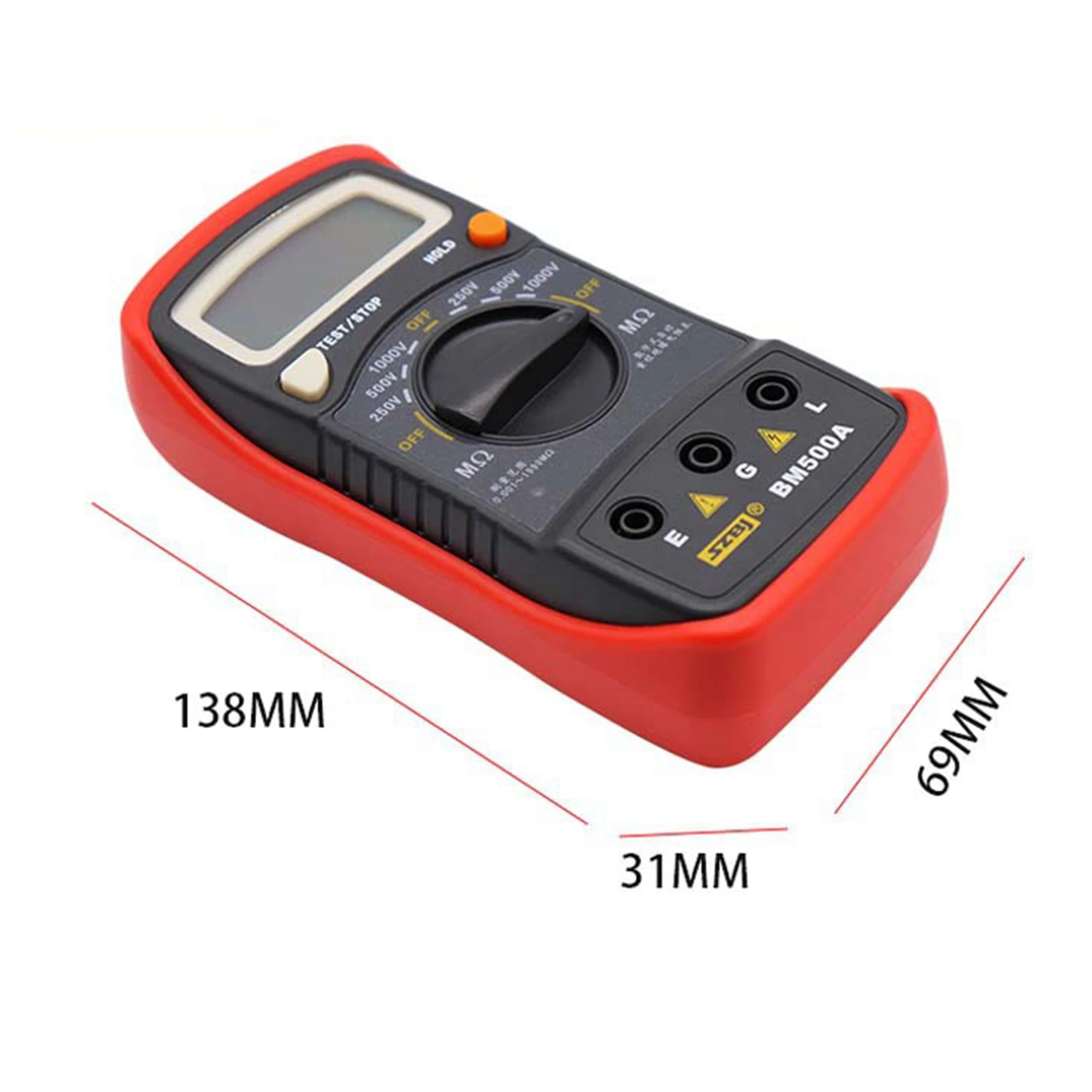 Description Picture 6 of itemBM500A 1000V 1999M Digital Insulation Resistance Tester Meter Megohmmeter Megger Multimeter Electrical Instruments