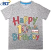 Happy 10th Birthday printed kids T-shirt, summer cotton short-sleeved casual top, suitable for both boys and girls 4