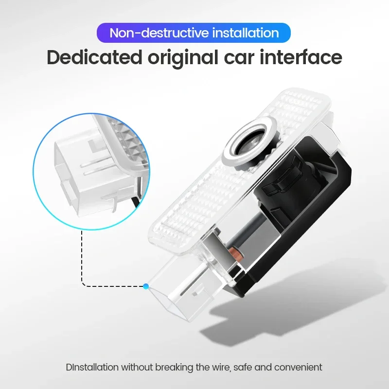 자동차 도어 장식 레이저 프로젝터 로고 라이트 LED HD 웰컴 램프 (콰트로 아우디 A1 A3 8P 8V A4 A5 A6 Q3 Q5 Q7 Q8 S라인 TT 용)