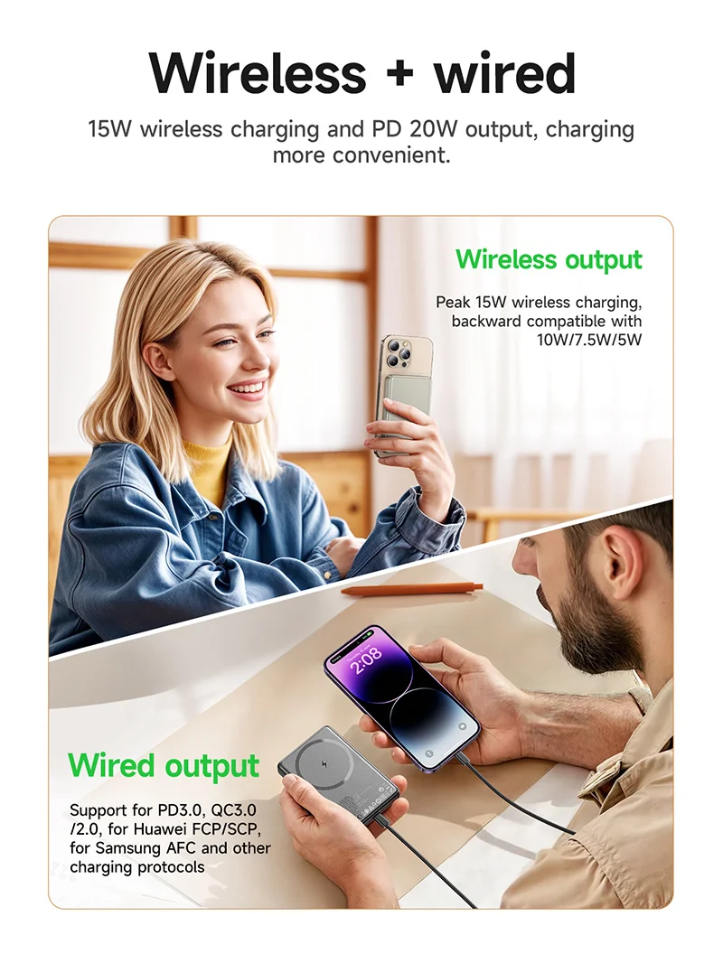HOCO Q26A 10000mAh Magnetic Wireless Power Bank PD20W