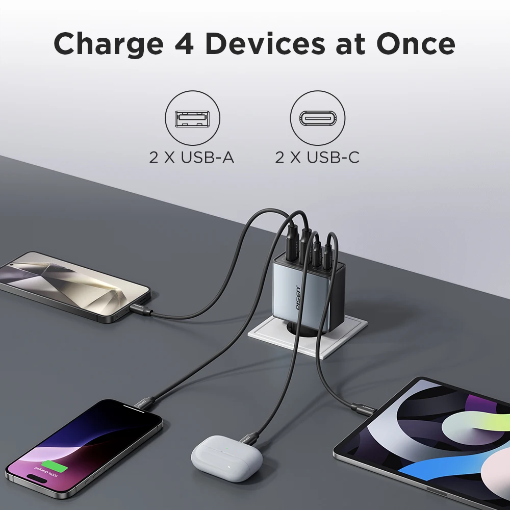 PISEN Charger GaN 65W Portable