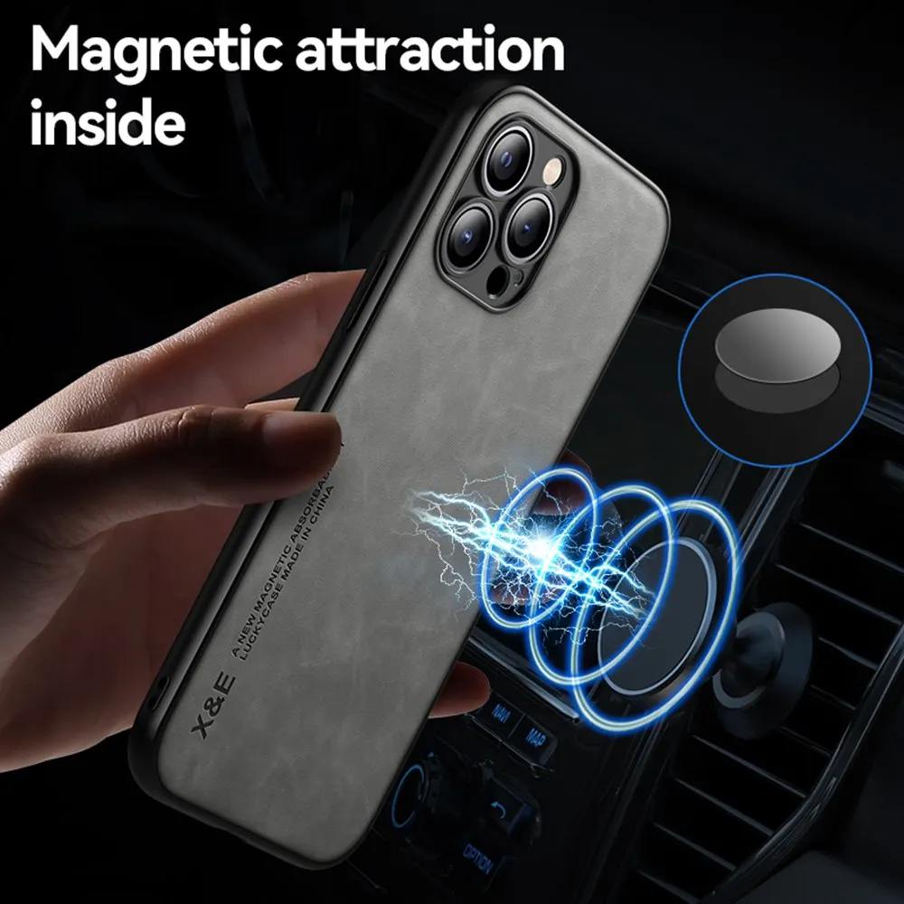 Sleek & Durable Leather Ultrathin Magnetic Case