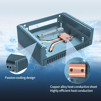 CWWK Mini PC N355 Firewall Appliance, Fanless Mini Computer with 6 Port 2.5GbE i226-V LAN, F5 OPNsense Micro PC DDR5 NO RAM/SSD 3
