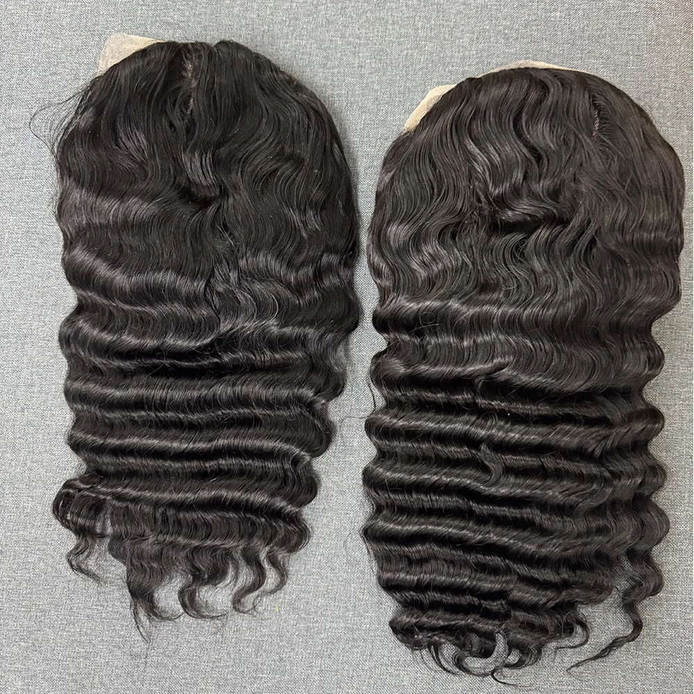 200% Density Deep Wave Human Hair Wigs 13x4 Lace Frontal Human Hair Wig Deep Curly Human Hair Wig for Black Women