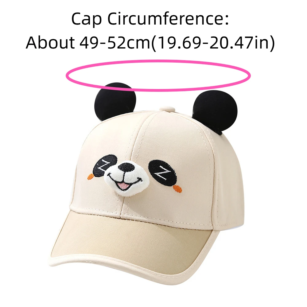 Panda Breathable Capybara Peaked Cap Cotton Bear Children Baseball Hat Soft Thin Baby Sunscreen Hat Outdoor